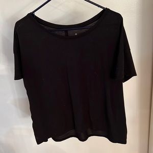 Athleta Classic Black Comfy T-Shirt Size Large